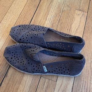 TOMS brown slip ons